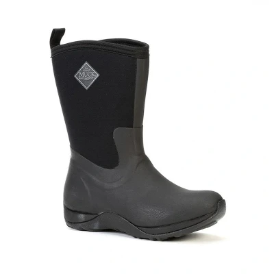 Image of Muckboots Arctic Weekend PULL ON Wellington Boots Wellies, Women&#039;s, Size: 8, Black Natural rubber
