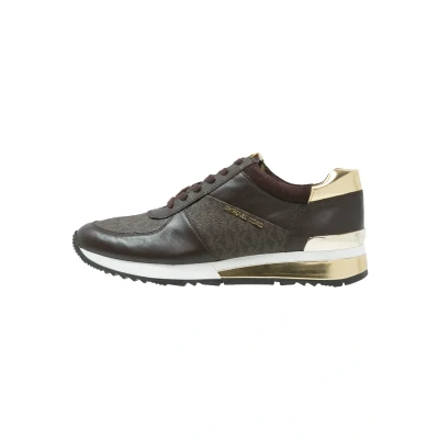 Image of Michael Kors Allie Trainers, Women&#039;s, Size: 4.5, Brown leather and imitation