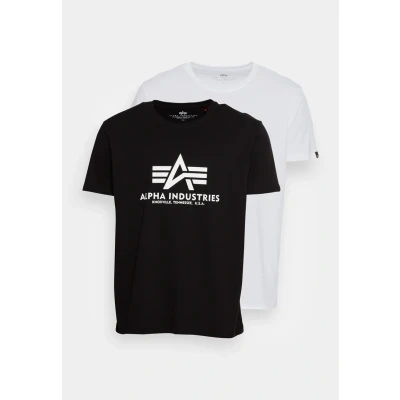 Image of ALPHA INDUSTRIES Men&#039;s T Shirt, Black/White, XS