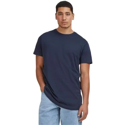 Image of Urban Classics Shaped LONG DO NOT USE Basic Tshirt, Men&#039;s, Size: Medium, Navy