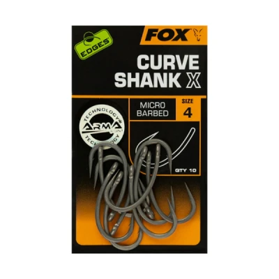 Image of Fox Edges Curve Shank X hooks Size 4 Carp