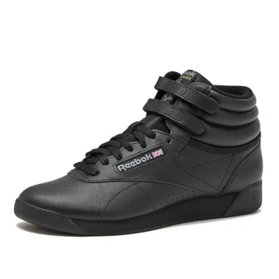 Image of Reebok Classic Hightop trainers, Women&#039;s, Size: 7, Intenseense black leather and imitation
