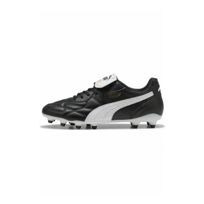 Image of Puma Unisex&#039;s King Top Fg/Ag Soccer Shoe, Black White Gold, 6 UK