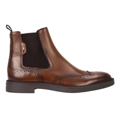 Image of BOSS Calev Classic ankle boots, Men&#039;s, Size: 12, Medium brown Leather