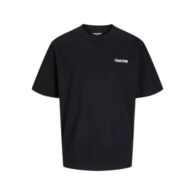 Image of JACK &amp; JONES Men&#039;s Jjebradley Graphic Tee Ss O Neck Sn Pls T Shirt, Black, 5XL Plus