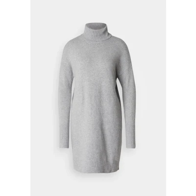Image of Vero Moda Women&#039;s Vmbrilliant Ls Rollneck Dress Ga Noos, Light Grey Melange, S