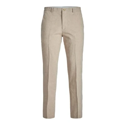 Image of Jack &amp; Jones Riviera SLIM FIT Suit trousers beige, Men&#039;s, Size: 54R, Beige