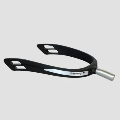 Image of Freejump Spur&#039;One Extra Long Spur Black/Black Horse Spurs Riding Equestrian