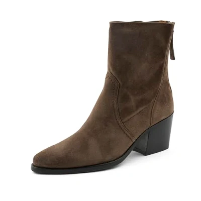 Image of Paul Green Cowboy/biker ankle boot, Women&#039;s, Size: 5, Earth Suede