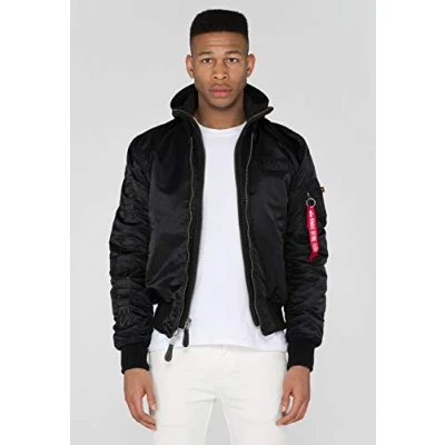 Image of ALPHA INDUSTRIES Men&#039;s Bomber Jacket, Black/Black, 3XL