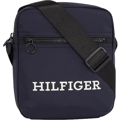Image of Tommy Hilfiger Men Shoulder Bag Reporter Small, Multicolor (Space Blue), One Size, Blue Size