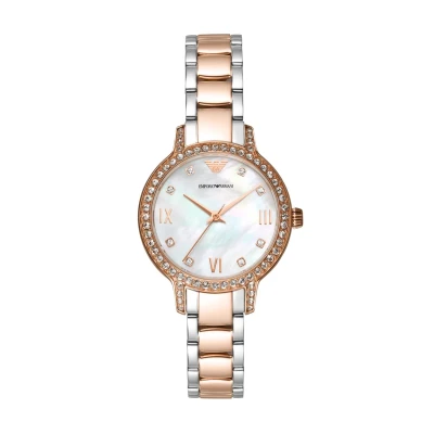 Image of Emporio Armani CLEO Quartz HAND Watch rose/goldcoloured, Women&#039;s, Size: One Size, Rose/gold coloured