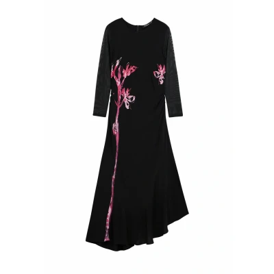 Image of Desigual Women&#039;s Vest_asimetricolirio Casual Dress, Black/White, L