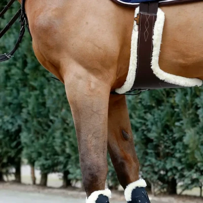 Image of Kentucky Lambskin Stud Strap Brown 130 cm