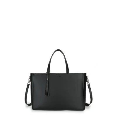 Image of Carlheim Women&#039;s Totebag Ella Premium Genuine Leather Sling Bag, Black, One Size, Minimal