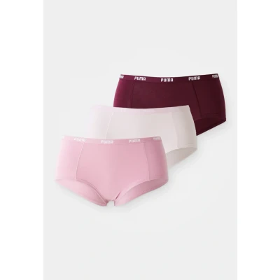 Image of PUMA Women&#039;s Mini Boxer Shorts (Pack of 3), Pink Combo, M
