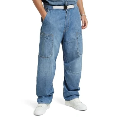 Image of G STAR RAW Men&#039;s Travail 3D Relaxed Jeans, Blue (Faded Thames D24958 d539 g614), 28W / 32L