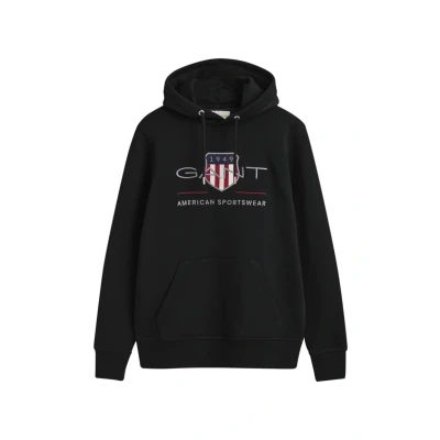 Image of GANT REG Archive Shield Hoodie, Men&#039;s, Size: XXL, Black