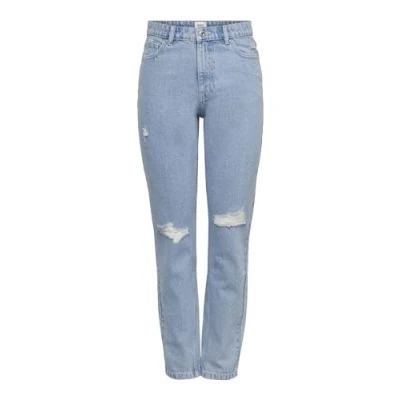 Image of ONLY Onljagger LIFE MOM Straight leg jeans, Women&#039;s, Size: 28x34, Light blue denim