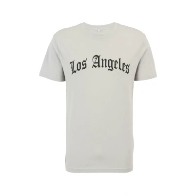 Image of Mister TEE LOS Angeles Wording Print Tshirt, Men&#039;s, Size: XS, Lightasphalt
