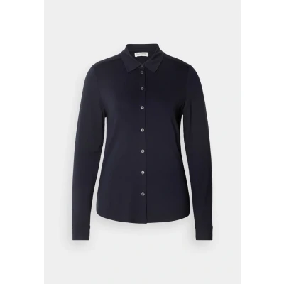 Image of Marc O&#039;Polo LONG Sleeve Collar Button Placket Buttondown blouse, Women&#039;s, Size: XXS, Manic midnight