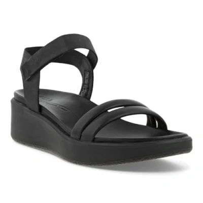 Image of ECCO Flowt Wedge LX W Platform sandals, Women&#039;s, Size: 6, Black Leather