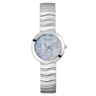 Image of Guess Laguna Watch, Women&#039;s, Size: One Size, Silver tone