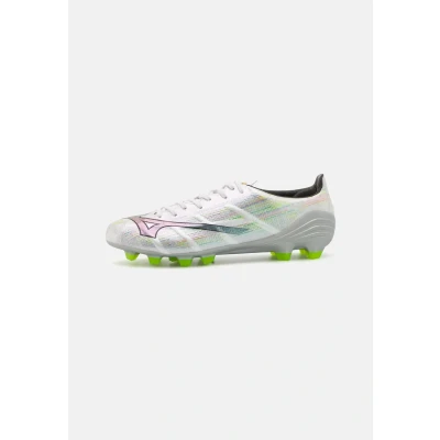 Image of Mizuno Α II PRO Unisex Moulded stud football boots, Size: 10, White/silver iridiscent/black Synthetics