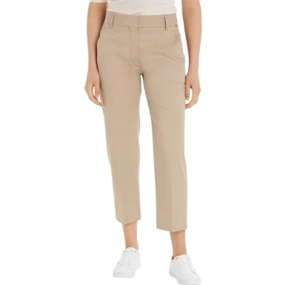 Image of Tommy Hilfiger SLIM Straight Trousers, Women&#039;s, Size: 6, Beige