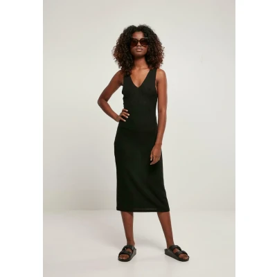 Image of Urban Classics MIDI Sleeveless Jersey dress, Women&#039;s, Size: 3XL, Black