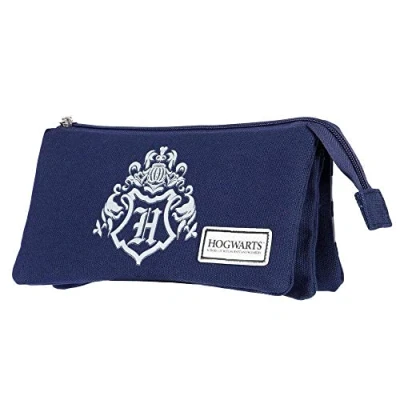 Image of Harry Potter Oxford Pencil Case, Dark Blue, One Size, Triple HS Case Academy
