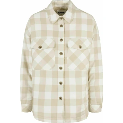 Image of Urban Classics Langarm Buttondown blouse, Women&#039;s, Size: XS, Whitesand lighttaupe