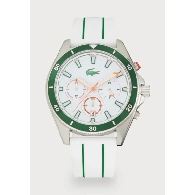Image of Lacoste Mainsail Chronograph watch, Men&#039;s, Size: One Size, White/green