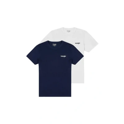 Image of Wrangler 2PACK Basic Tshirt, Men&#039;s, Size: Small, Real navy