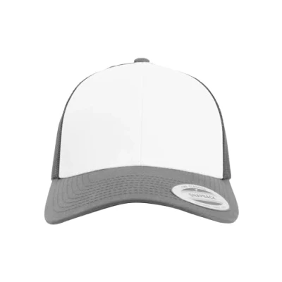 Image of Flexfit Retro Trucker Cap, Size: One Size, Darkgrey/white