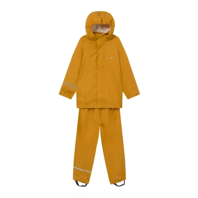 Image of Celavi Basic Rainwear Solid Unisex SET Rain trousers for kids, Size: 3 4y, Mineral yellow