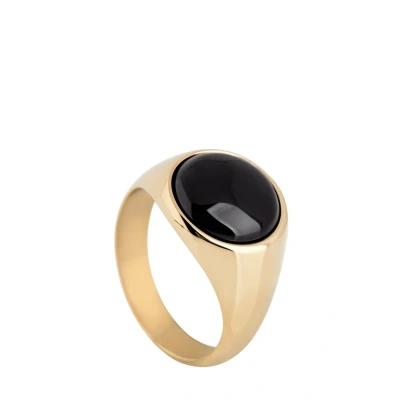 Image of Blackskies Coruscentsodalite Ring, Men&#039;s, Size: 59, Gold coloured