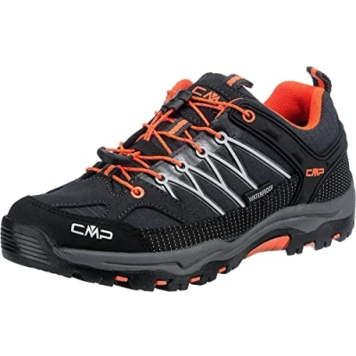Image of CMP Rigel LOW WP Hiking shoes for kids, Size: 2, Antracite/flash orange Leather and textile
