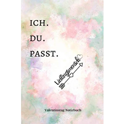Image of ICH. DU. PASST. LIEBLINGSMENSCH: A5 Notizbuch LINIERT LIEBLINGSMENSCH GESCHENKE PÄRCHEN FREUNDIN FREUNDSCHAFT FREUNDINNENBUCH VALENTINSTAG GESCHENKIDEE PÄRCHENBUCH