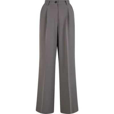 Image of Urban Classics WIDE LEG Trousers, Women&#039;s, Size: 26, Cloudgrey
