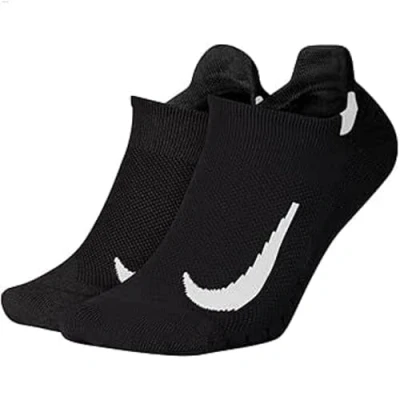Image of Nike Performance 2 PACK Unisex Trainer socks, Size: 11 14.5, Black/white