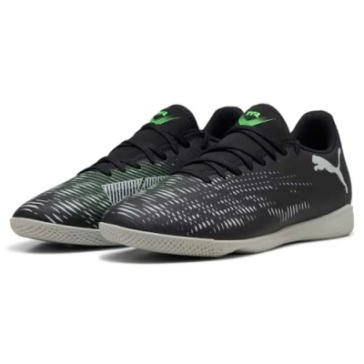 Image of Puma Future 8 PLAY IT Indoor football boots, Men&#039;s, Size: 11, Black/silver/fluo green Textile/synthetics