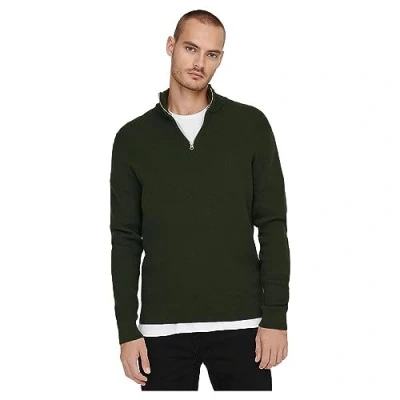 Image of Only &amp; Sons Phil Regular 12 Half Zip Sweater XL, Rosin, XL