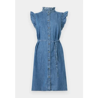 Image of ONLY Onlshania Dress denim dress, Women&#039;s, Size: XS, Medium blue