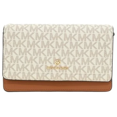 Image of Michael Kors JET SET Charm Phone Crossbody Across body bag, Women&#039;s, Size: One Size, Vanilla/acrn