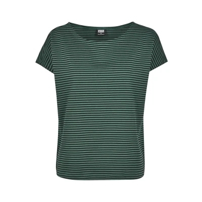 Image of Urban Classics Curvy Print Tshirt, Women&#039;s, Size: XS, Darkfreshgreen/black