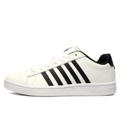 Image of K SWISS Trainers, Men&#039;s, Size: 10.5, white black shoes