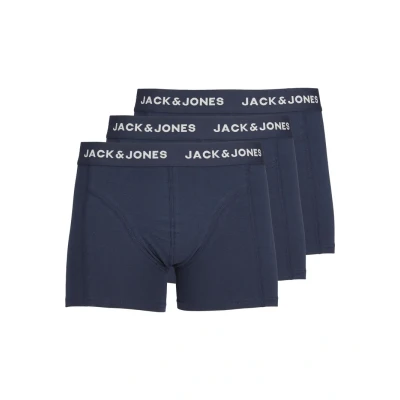 Image of JACK &amp; JONES Men&#039;s Boxer Shorts (Pack of 3), Blue (Blue Nights Detail: Night Night), L