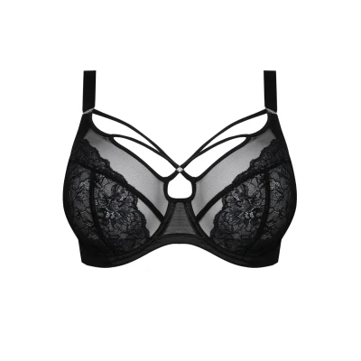 Image of Elomi Women&#039;s Brianna Strappy Underwire Plunge Bra Black