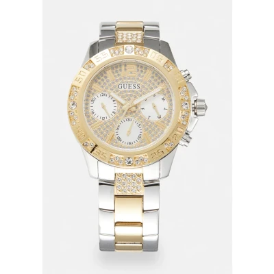 Image of Guess Majesty Unisex Watch silvercoloured/goldcoloured, Size: One Size, Silver coloured/gold coloured